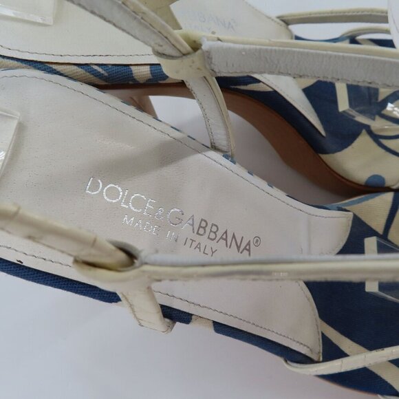 Dolce & Gabbana 38 EU 8 US Patent Strappy Wood Platform Heel Sandals Italy - Picture 9 of 16